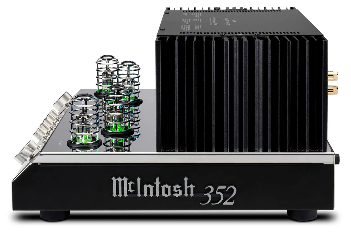 McIntosh MA352, 2-jų kanalų integruotas stereo stiprintuvas, 320W - Lempos ir aušinimo radiatorius iš šono