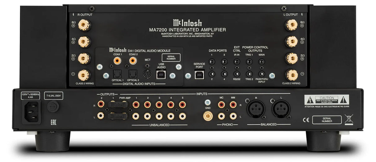 McIntosh MA7200, 2-jų kanalų integruotas stereo stiprintuvas - Skaitmeninių audio modulių jungtys ir išėjimai
