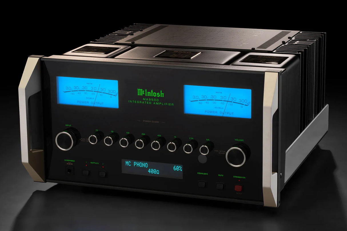 McIntosh MA9500, 2-jų kanalų integruotas stereo stiprintuvas - Šoninis vaizdas su aušinimo radiatoriais