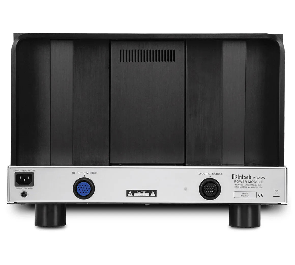 McIntosh MC2KW, monofoninis galios stiprintuvas, 2000W - Galinė panelė su jungtimis ir ventiliacija