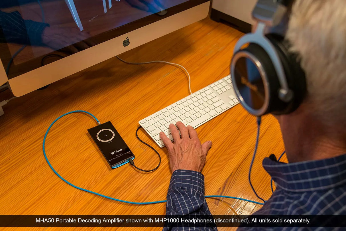 McIntosh MHA50, nešiojamas ausinių stiprintuvas su DAC