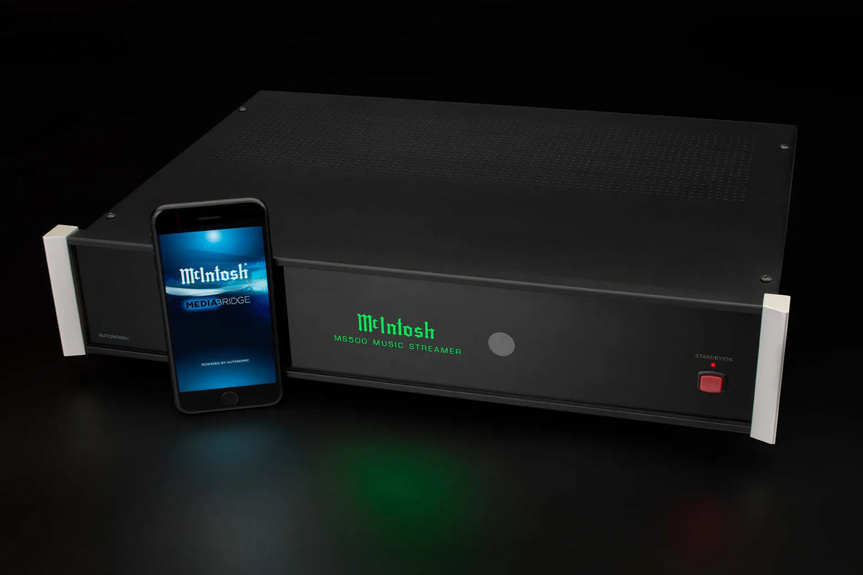 McIntosh MS500, tinklo grotuvas - Išmanusis telefonas su programėle ir grotuvas