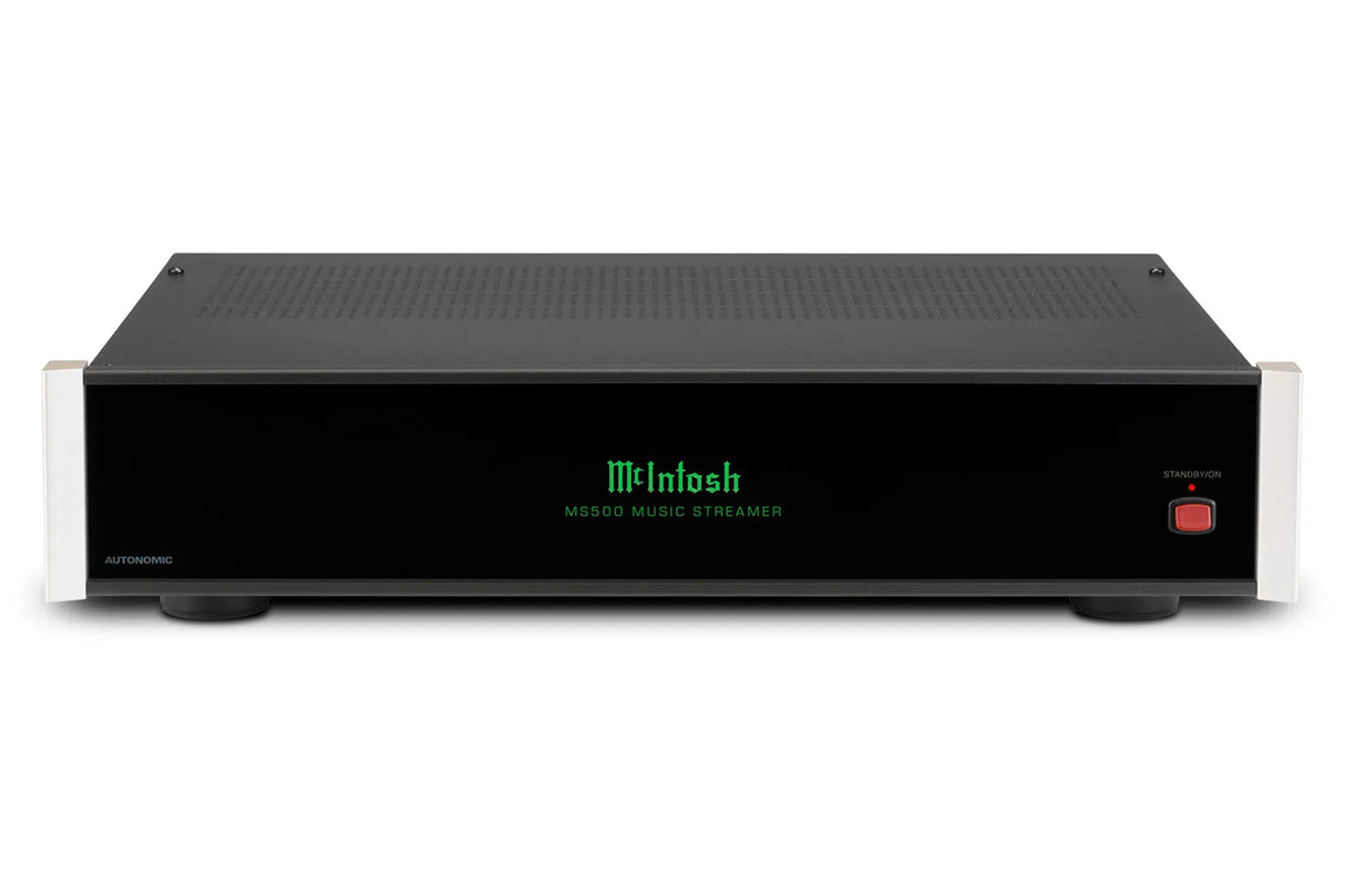 McIntosh MS500, tinklo grotuvas - priekinė panelė su mygtuku ir logotipu