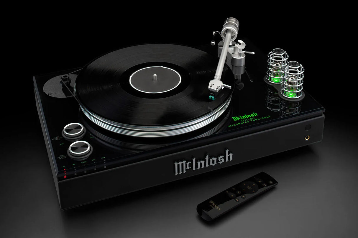 McIntosh MTI100, patefonas su integruotu stiprintuvu - Žalios lemputės ir nuotolinio valdymo pultas