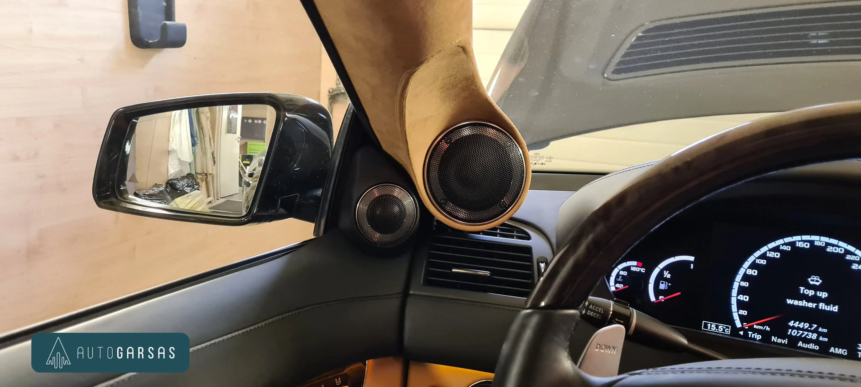 Mercedes-Benz CL 65 AMG - garso aparatūra, dalinė garso izoliacija