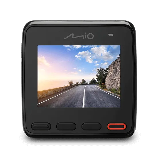 MiVue™ C420 Dual, 2-jų kamerų vaizdo registratorius - Mygtukai apačioje ir oranžinis akcentas
