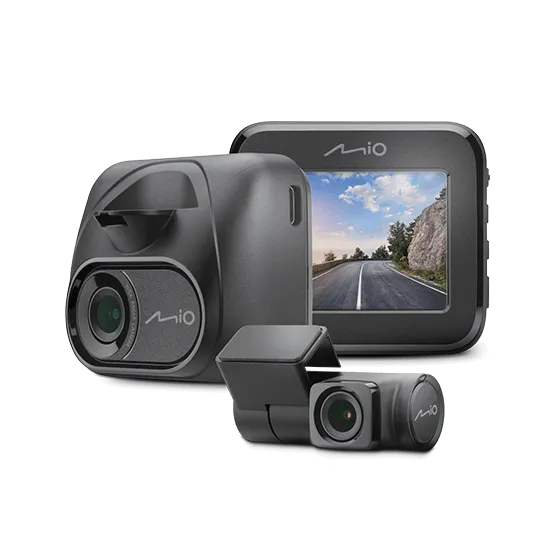 Mio MiVue C595WD, 2-jų kamerų FULL HD vaizdo registratorius su radarų duombaze, Wi-Fi