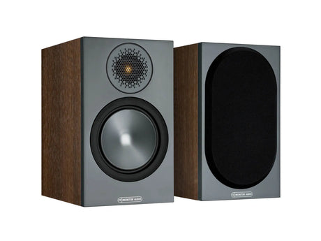 Monitor Audio Bronze 50 (6G), lentyninės garso kolonėlės - Šoninis vaizdas su medžio tekstūra