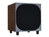 Monitor Audio Bronze W10, žemų dažnių garso kolonėlė (įvairių spalvų) - Šoninis vaizdas su medžio tekstūra
