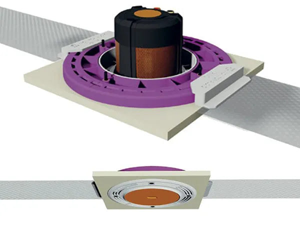 Monitor Audio CFB3-R Pre-Construction Bracket, apvali mova-laikiklis g - montavimo detalės ir dirželis