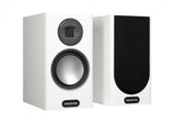 Monitor Audio Gold 100 (5G), lentyninės garso kolonėlės - balta kolonėlė su juoda priekine panele