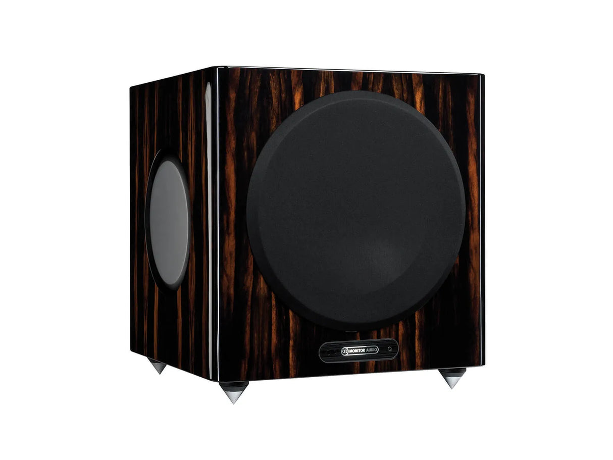 Monitor Audio Gold W12, žemų dažnių garso kolonėlė (įvairių spalvų) - Šoninis vaizdas su papildomu garsiakalbiu