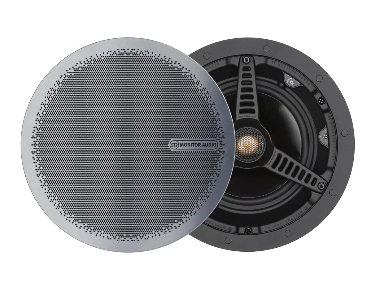 Monitor Audio PG6-R Premium Round Grille, aukštos klasės apvalios grotelės - Garsiakalbio vidus ir grotelės iš arčiau