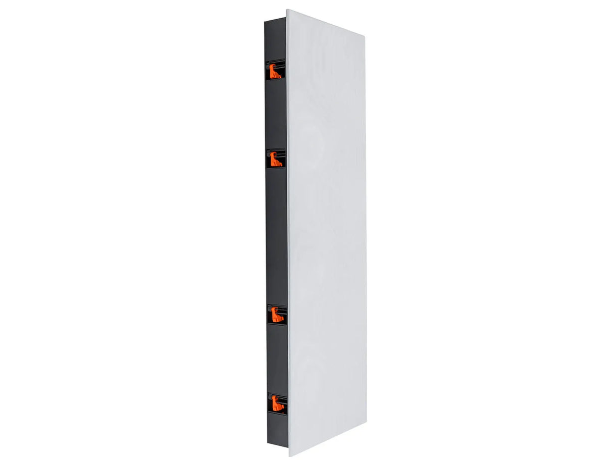 Monitor Audio Platinum In-Wall 3G, į sieną montuojama garso kolonėlė - Šoninis vaizdas su tvirtinimo detalėmis