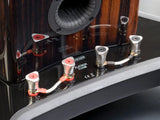 Monitor Audio Platinum PL500 II, grindinės garso kolonėlės - Galinė panelė su jungtimis ir laidais