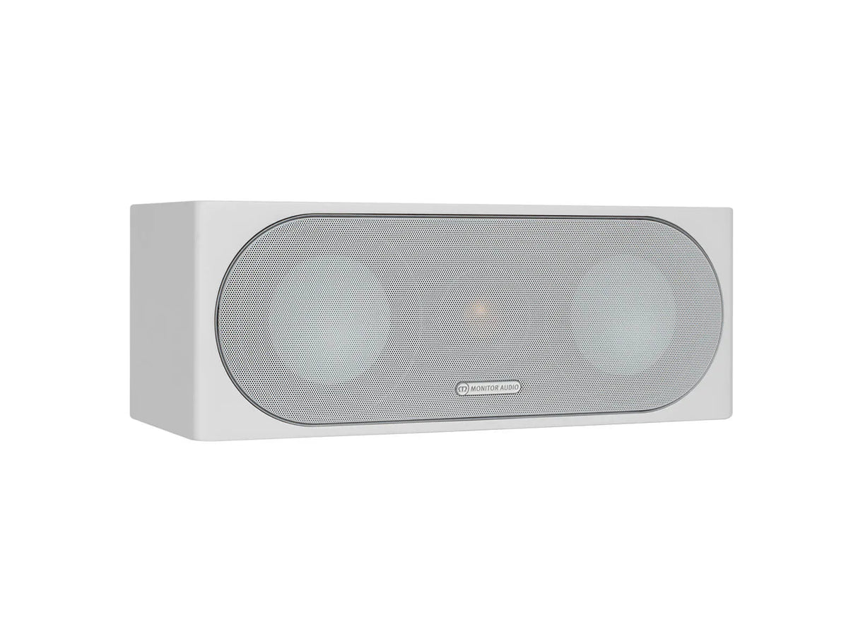 Monitor Audio Radius 200. centrinė garso kolonėlė (įvairių spalvų) - balta kolonėlė su sidabrine grotelėmis