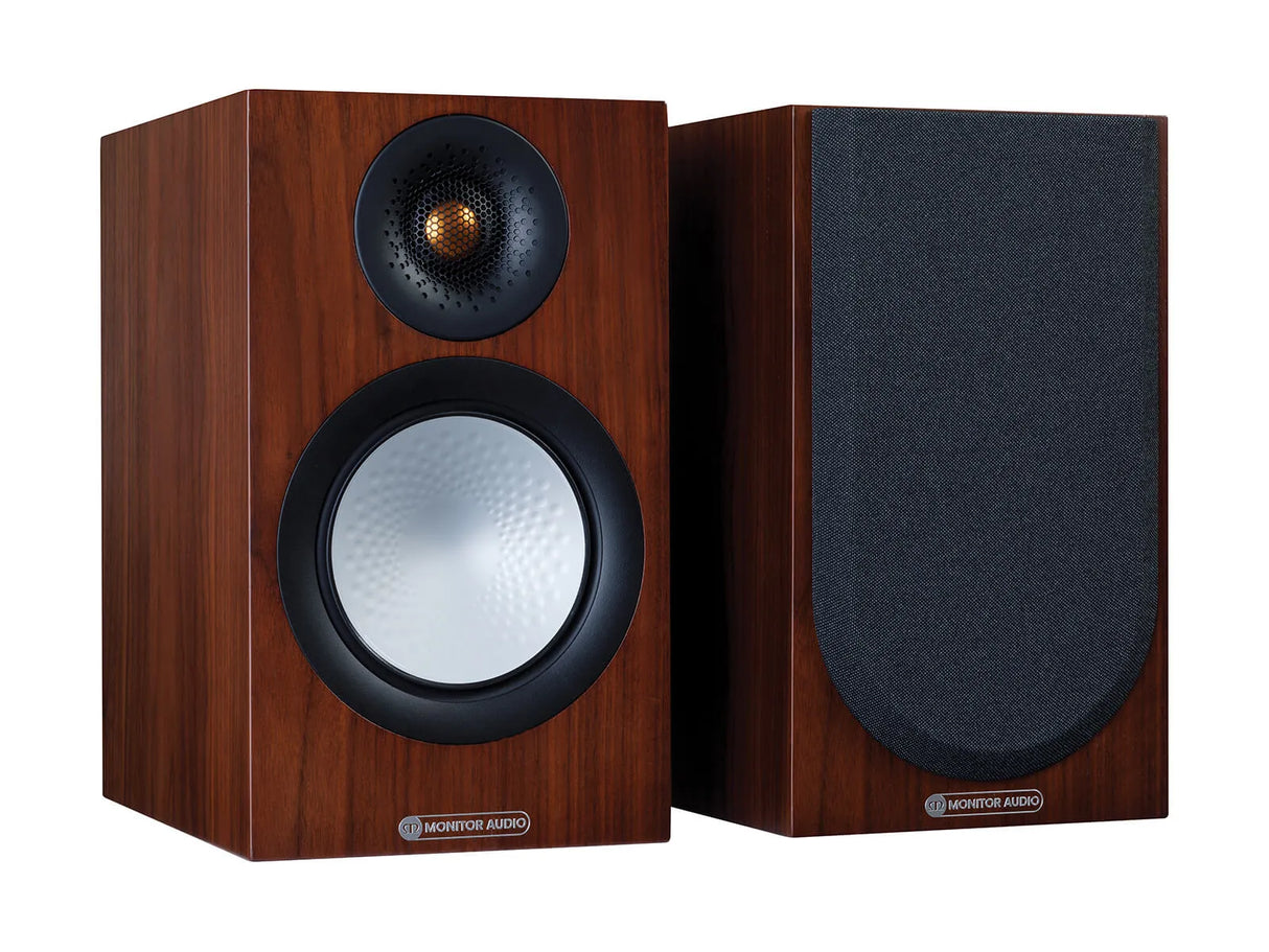 Monitor Audio Silver 100 7G, lentyninės garso kolonėlės - Viena kolonėlė su grotelėmis, kita be