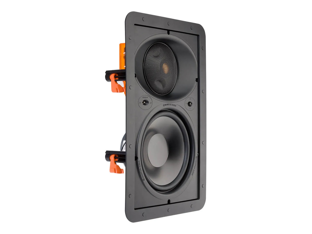 Monitor Audio W280-IDC, sieninė garso kolonėlė - Šoninis vaizdas su tvirtinimo detalėmis
