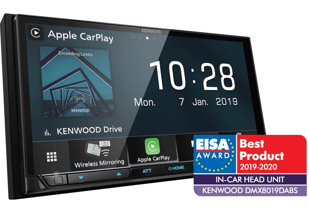 Multimedija Kenwood DMX-8019DABS, 2-DIN, Belaidis Apple CarPlay ir And