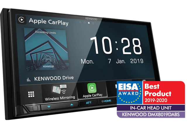 Multimedija Kenwood DMX-8019DABS, 2-DIN, Belaidis Apple CarPlay ir And