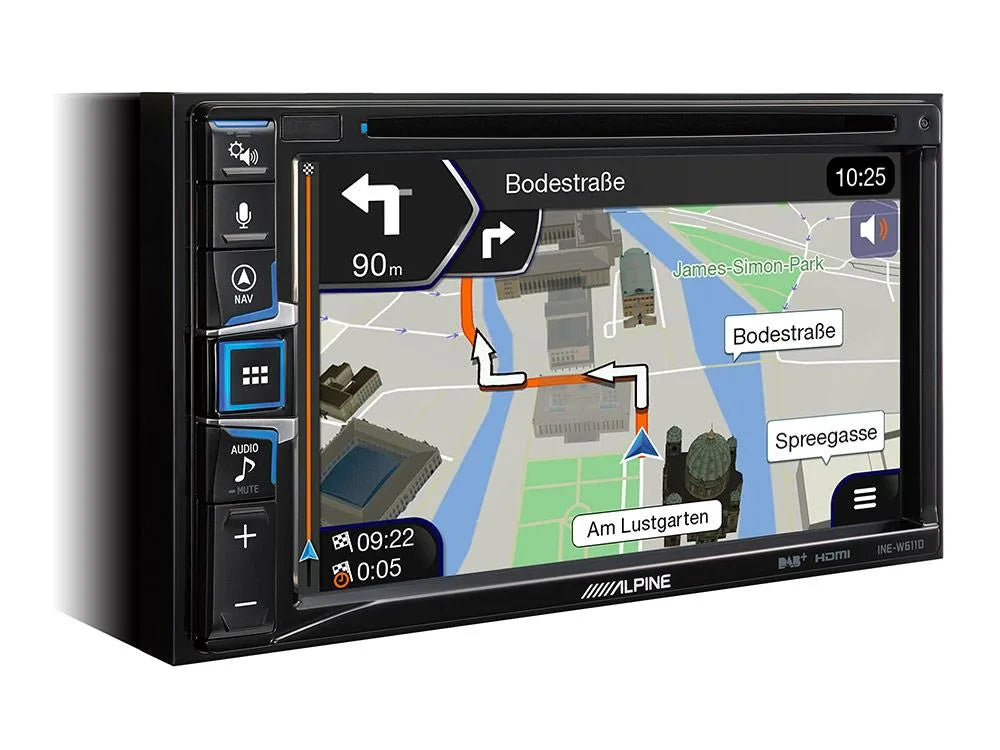 Multimedija automobiliui Alpine INE-W611D, 2-DIN, USB, BLUETOOTH, Apple CarPlay, Android Auto, DAB+