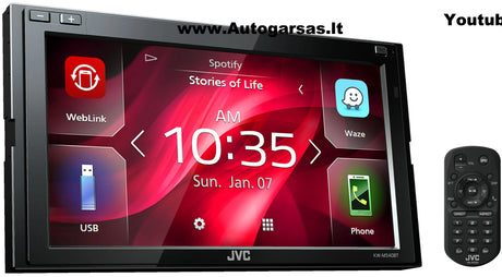 Multimedija automobiliui JVC KW-M540BT, Weblink, Youtube, Waze, Spotify, USB, BLUETOOTH