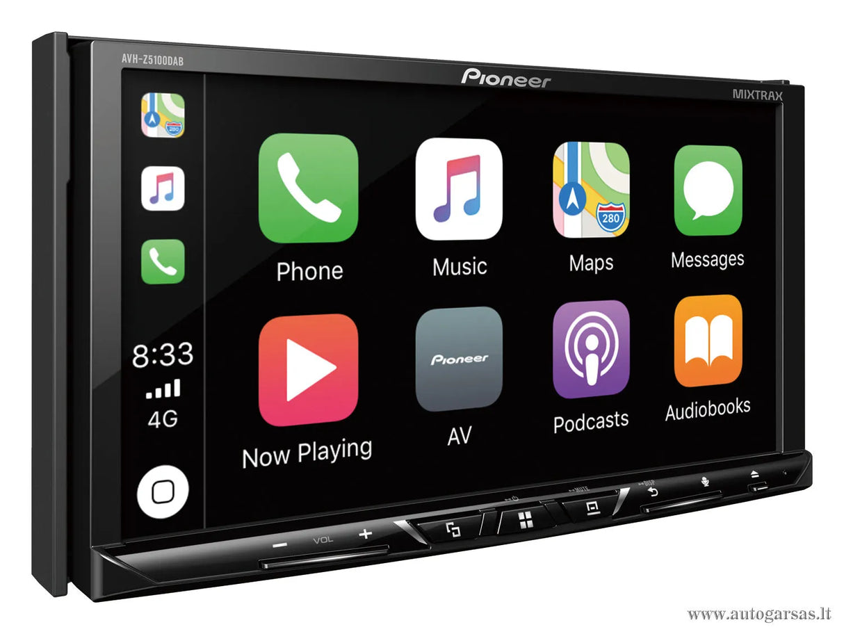 Multimedija automobiliui Pioneer AVH-Z5100DAB, BLUETOOTH, USB, AUX ir vaizdo išvestimi