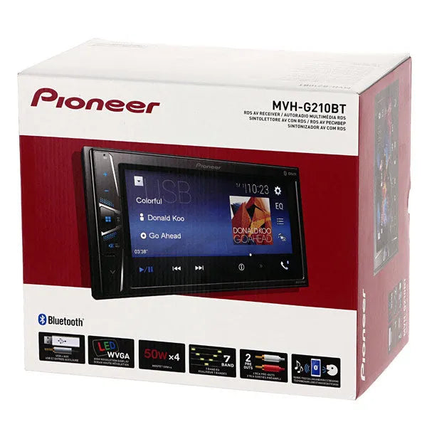 Multimedija automobiliui Pioneer MVH-G210BT, BLUETOOTH, USB, AUX