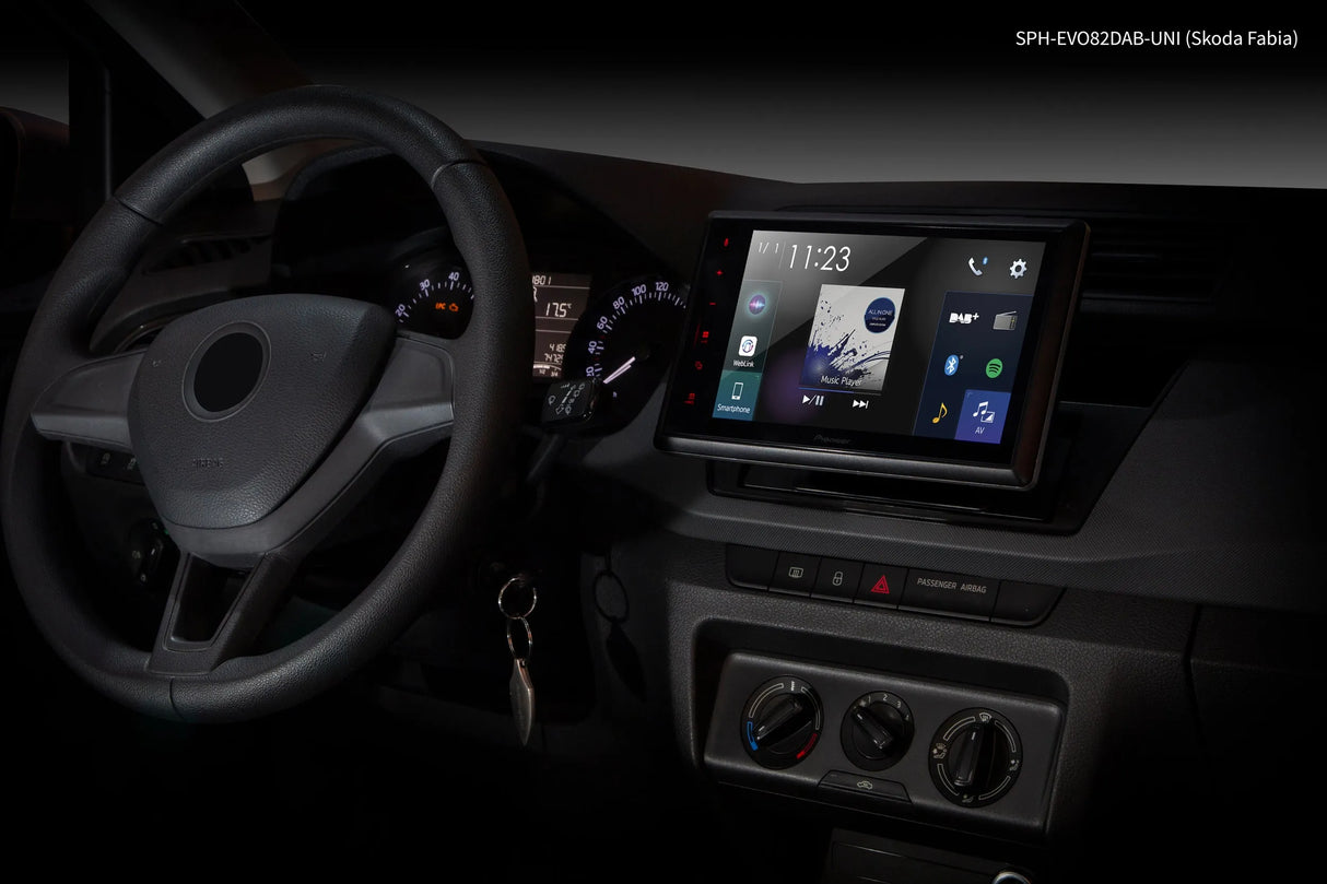 Multimedija automobiliui Pioneer SPH-EVO82DAB-UNI, 1-DIN, USB, BLUETOOTH - Didelis lietimui jautrus ekranas automobilyje