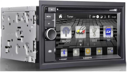 Multimedija automobiliui Xzent X-202BT MK2, 2-DIN, CD/DVD, USB, SD, HDMI, BLUETOOTH