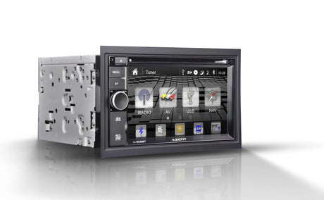 Multimedija automobiliui Xzent X-302BT MK2, 2-DIN, CD/DVD, USB, SD, HDMI, BLUETOOTH bei GPS navigacija