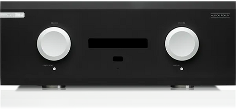 Musical Fidelity M8XI, integruotas stereo stiprintuvas - Dideli sidabriniai valdymo ratukai ir ekranas