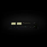 NAD C 3050, stereo garso stiprintuvas su DAC, HDMI eARC, Dirac Live - du matuokliai ir mygtukai iš arti