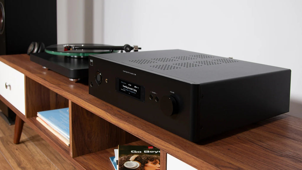 NAD C 399, stereo stiprintuvas su DAC, HDMI eARC ir BluOS palaikymu