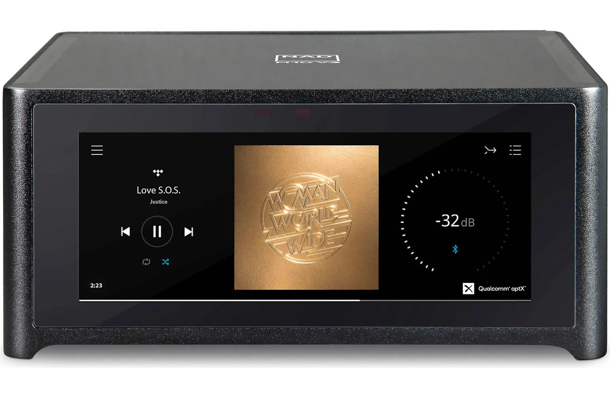 NAD M10 V3, BluOS tinklinis stiprintuvas su Dirac Live, HDMI eARC - Didysis lietimui jautrus ekranas
