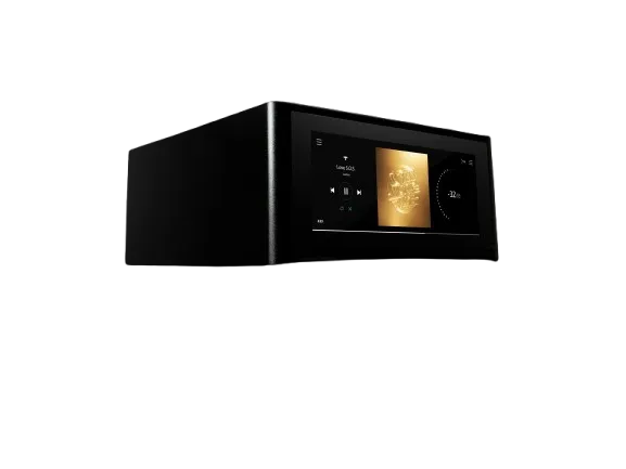 NAD M10 V3, BluOS tinklinis stiprintuvas su Dirac Live, HDMI eARC - priekinis lietimui jautrus ekranas su muzikos valdymu