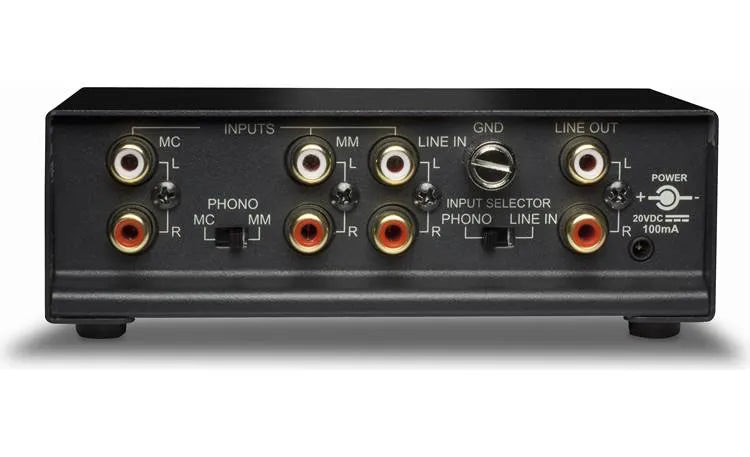 NAD PP4, Skaitmeninis Phono USB pirminis stiprintuvas - galinė panelė su jungtimis ir jungikliais