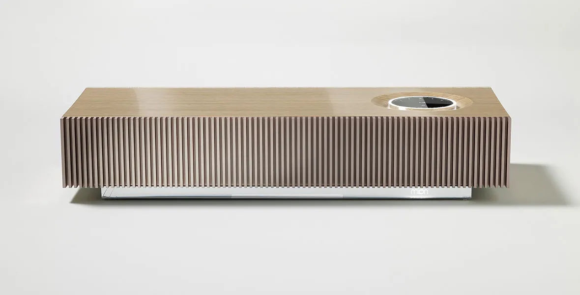 Naim Mu-so 2 Wood, bevielė muzikos sistema - Šoninis vaizdas su medžio apdaila