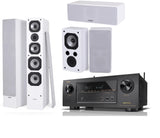 Namų kino komplektas - stiprintuvas Denon AVR-X2600H , su kolonėlėm Dynavoice Challenger M-65, C-5, S-5 EX (v.4) - stiprintuvo priekinė panelė su ekrano ir valdymo mygtukais