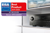 Namų kino komplektas - stiprintuvas Denon AVR-X2600H , su kolonėlėm Dynavoice Challenger M-65, C-5, S-5 EX (v.4) - EISA apdovanojimo ženklelis su stiprintuvo priekine panele