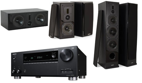 Namų kino komplektas - stiprintuvas Onkyo TX-RZ710 , su kolonėlėm Dynavoice Definition DF-8 ,DC-5, DX-5