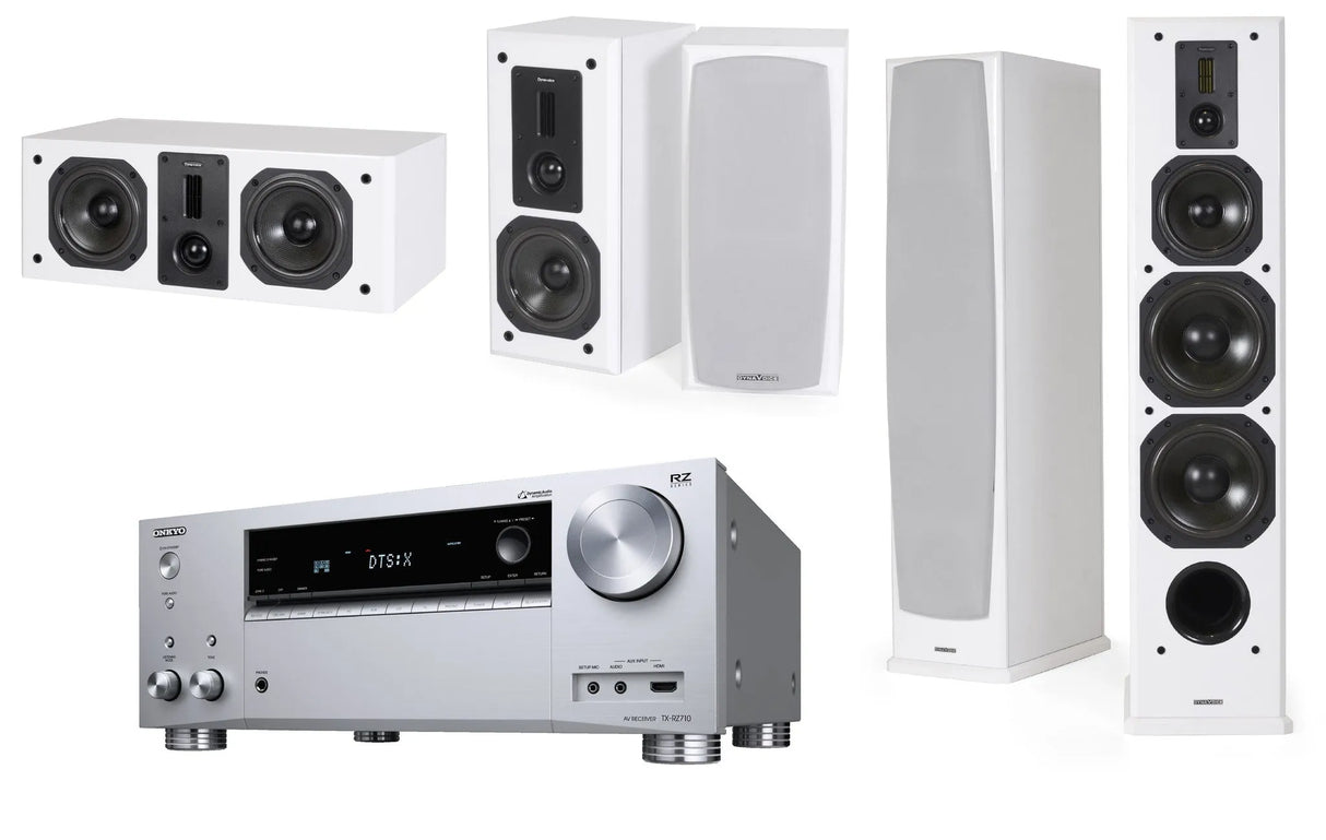 Namų kino komplektas - stiprintuvas Onkyo TX-RZ710 , su kolonėlėm Dynavoice Definition DF-8 ,DC-5, DX-5