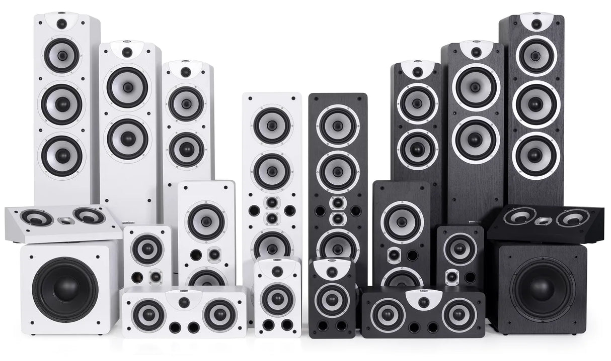 Namų kino komplektas - stiprintuvas Yamaha RX-V483, su kolonėlėm Dynavoice Magic F-6, S-4, C-4 EX (v.3)