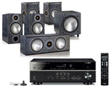Namų kino komplektas - stiprintuvas Yamaha RX-V485, su kolonėlėm MONITOR AUDIO BRONZE 2 - 5.1