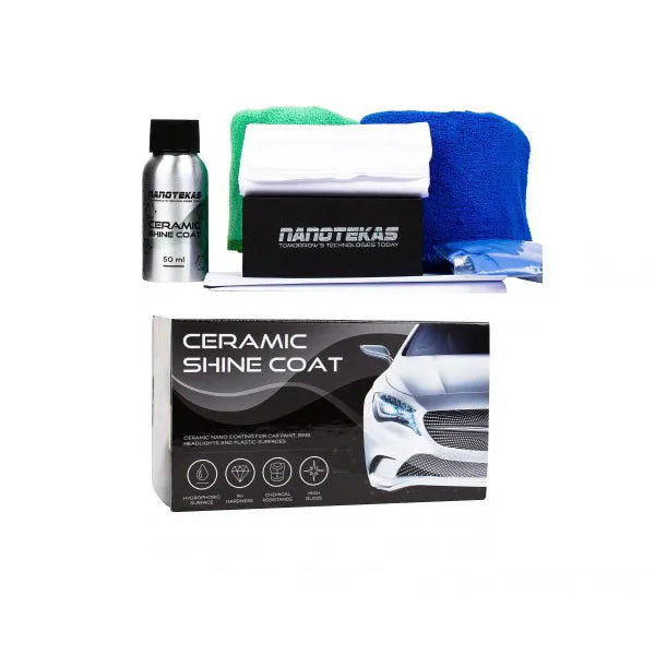 Nanodanga automobilio kėbului NANO SHINE COAT - Pakuotė su automobilio priekiu