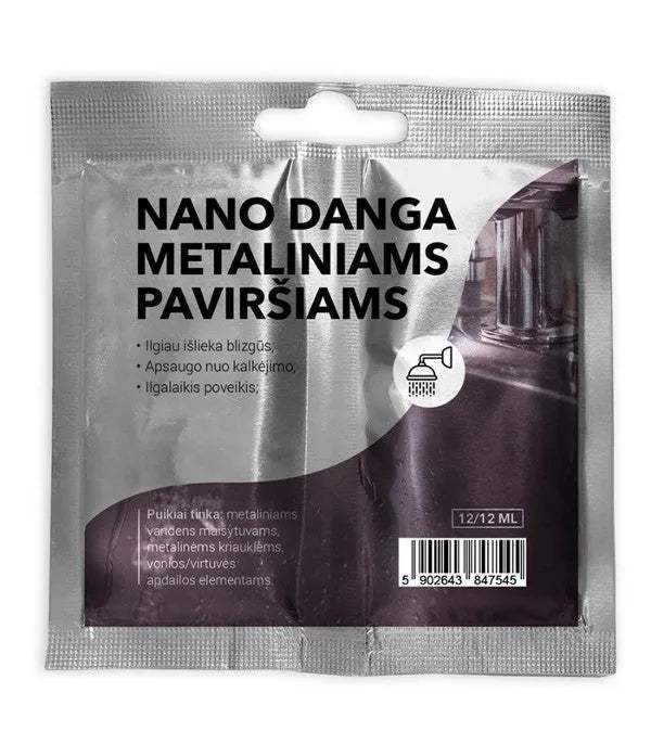 Nanodanga metaliniams paviršiams. Vienkartinė pakuotė. ( 12/12 ml)