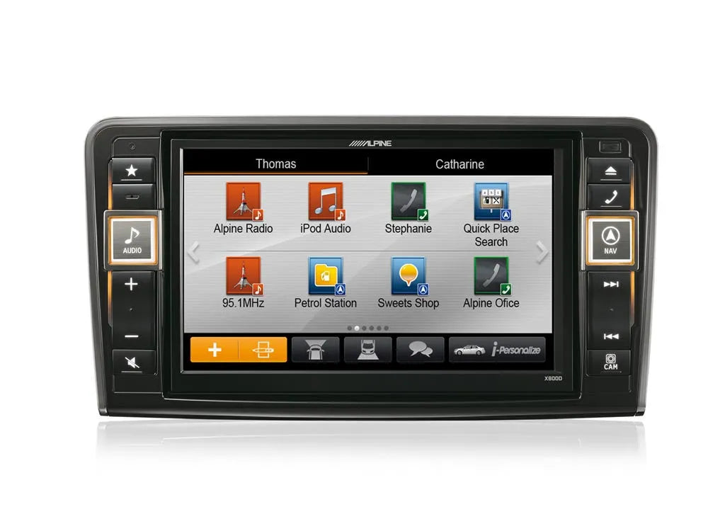 Navigacinė sistema Alpine X800D-ML, skirta Benz ML (W164) ir GL (X164)