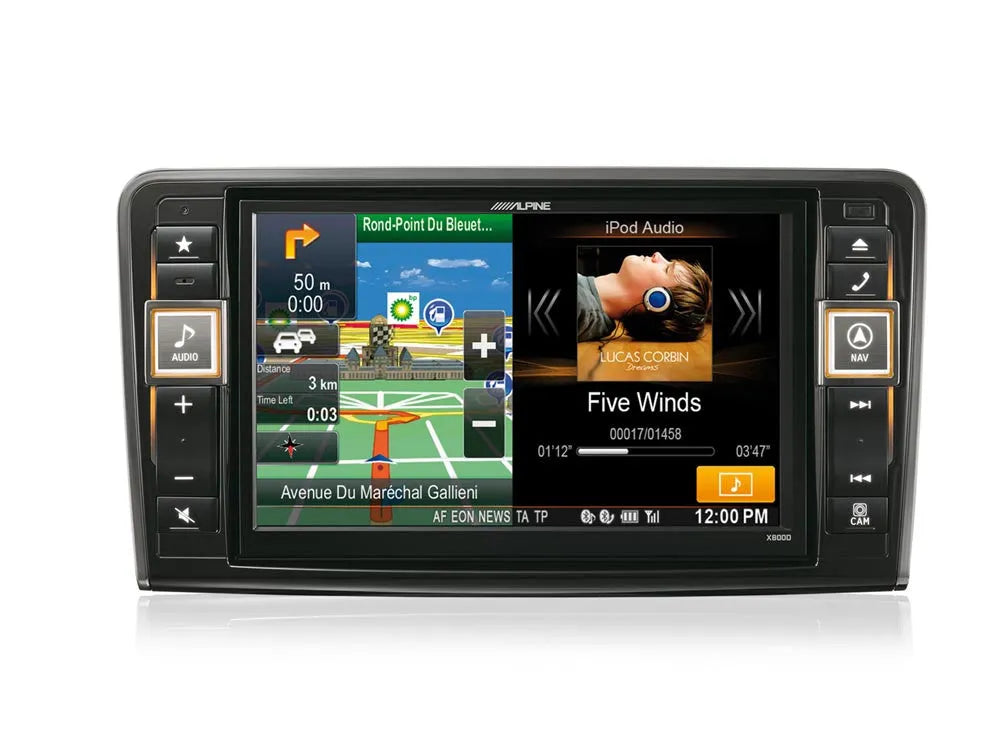 Navigacinė sistema Alpine X800D-ML, skirta Benz ML (W164) ir GL (X164)