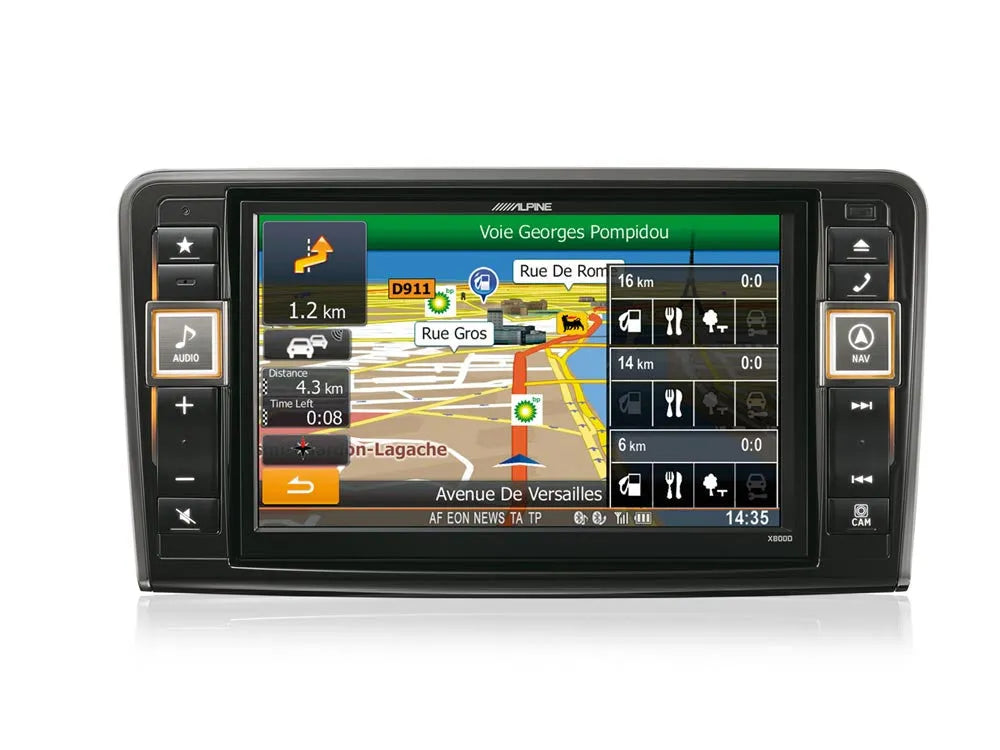 Navigacinė sistema Alpine X800D-ML, skirta Benz ML (W164) ir GL (X164)