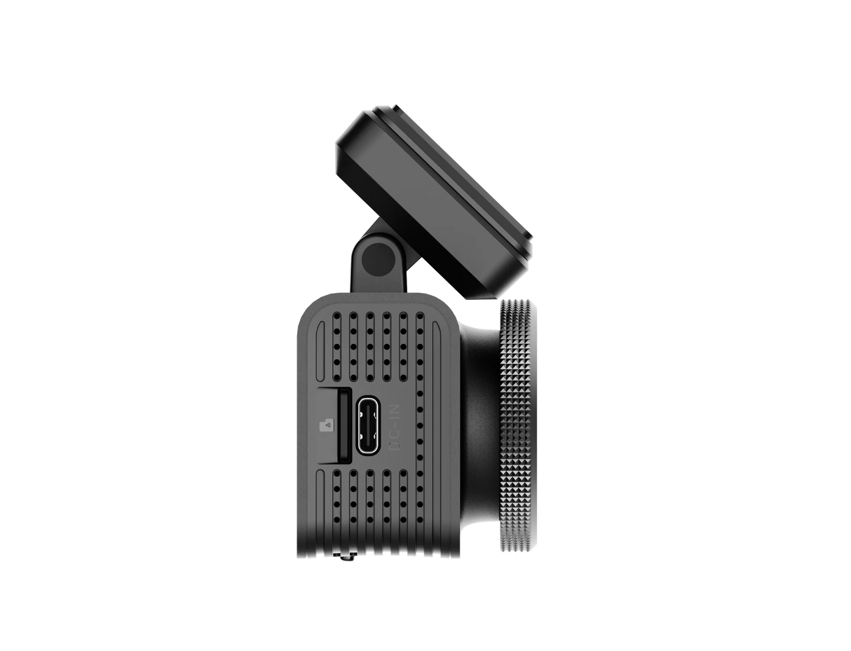 Neoline Argus 4K Wi-Fi Dual, 2-jų kamerų vaizdo registratorius su GPS radarų baze, 4K raiška - šoninis vaizdas su jungtimis ir objektyvu